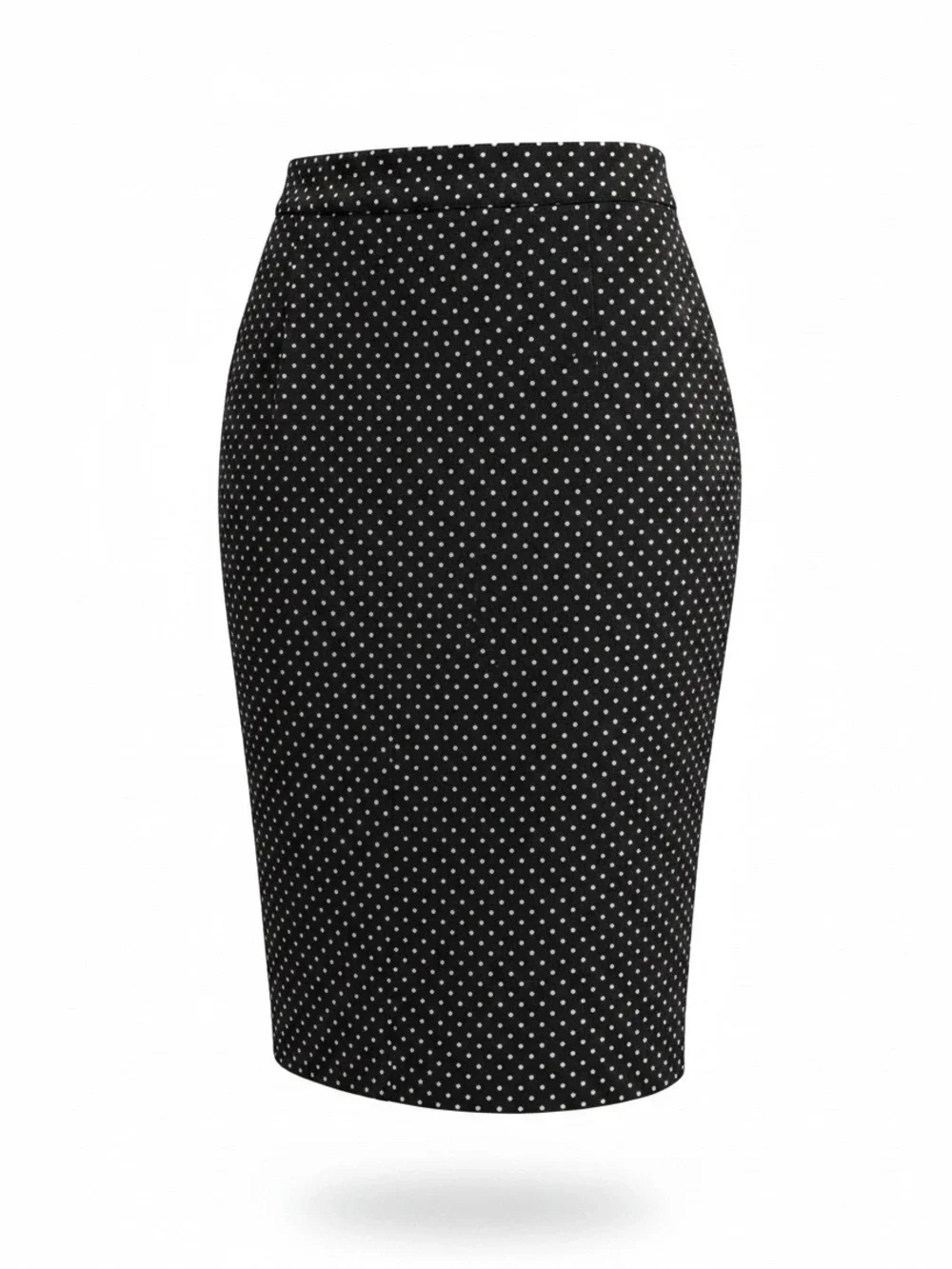 Downeast Cotton Polka Dot Pencil Skirt Black White Size Small